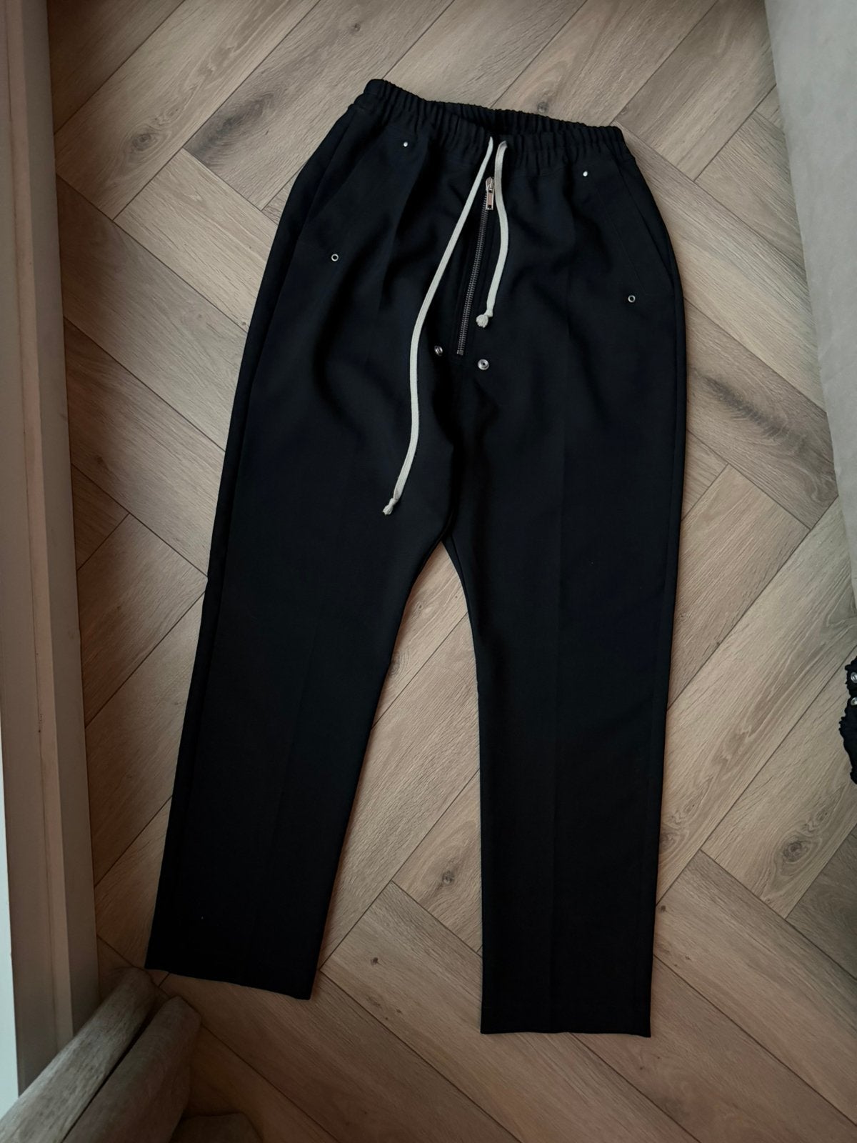 Rick owens zipper trouser ropes zwart 48 pantalon, Ophalen of Verzenden, Zo goed als nieuw, Maat 48/50 (M), Zwart