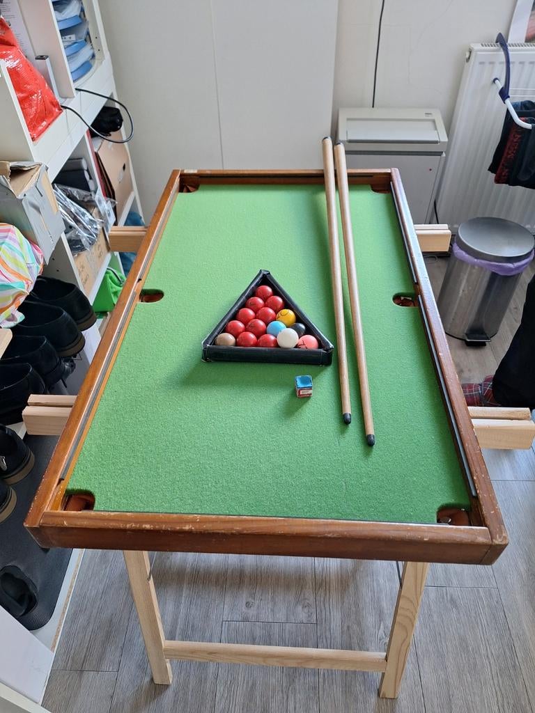 Mini pooltafel tafelmodel, Sport en Fitness, Biljarten en Poolen, Ophalen, Pooltafel