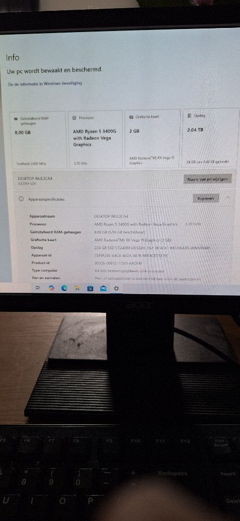 Game PC, Computers en Software, Desktop Pc's, Ophalen, Gebruikt, 8 GB, AMD Ryzen 5