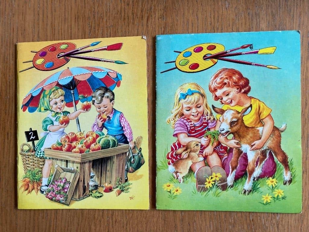 twee kleurboekjes jaren 60, Verzamelen, Ophalen of Verzenden, Zo goed als nieuw