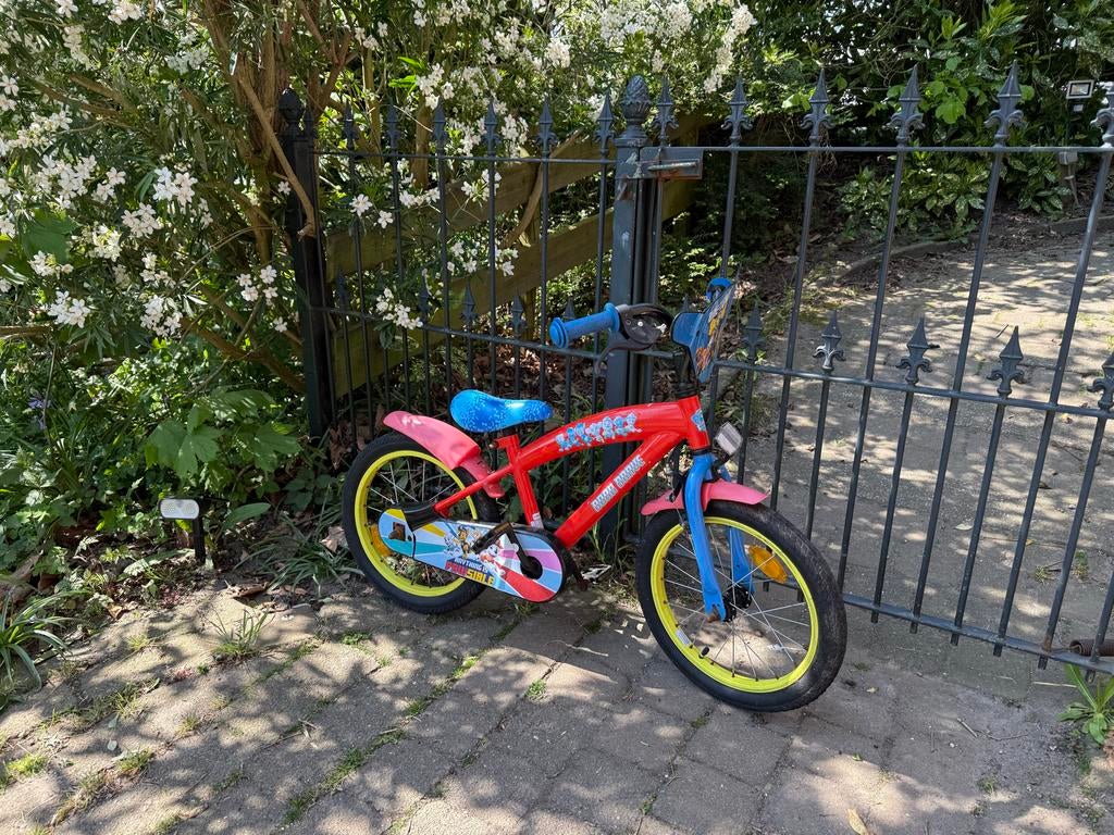 Paw Patrol Kinderfiets 16 inch - tweedehands, Ophalen, Gebruikt, 16 tot 20 inch