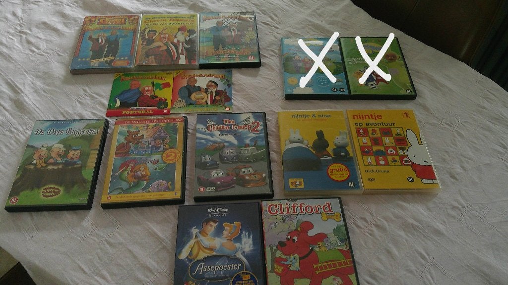 12 kinder dvd's, Alle leeftijden, Ophalen of Verzenden, Zo goed als nieuw, Nederlands