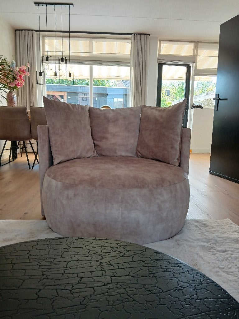 Ronde loveseat, Ophalen, 100 tot 125 cm, Tweepersoons, Zo goed als nieuw