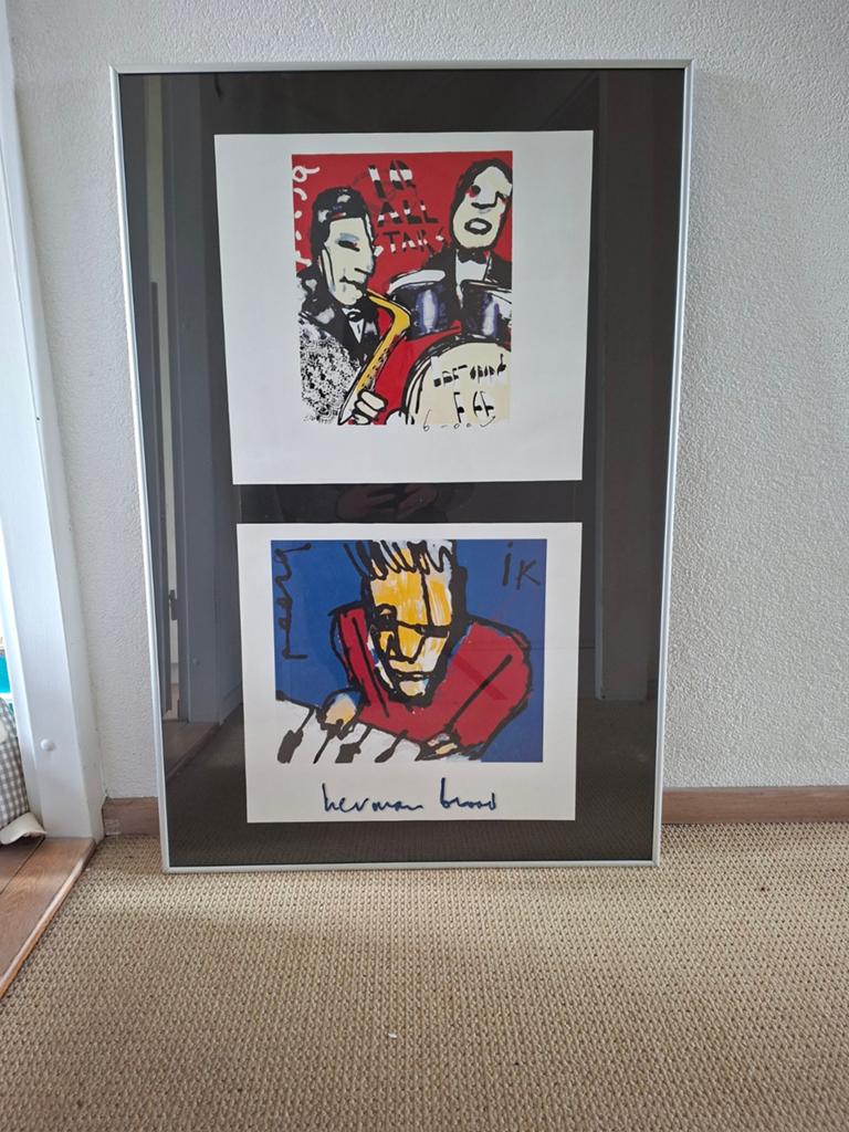 Herman Brood posters 90x60 metalen fotolijst, Ophalen of Verzenden, A1 t/m A3