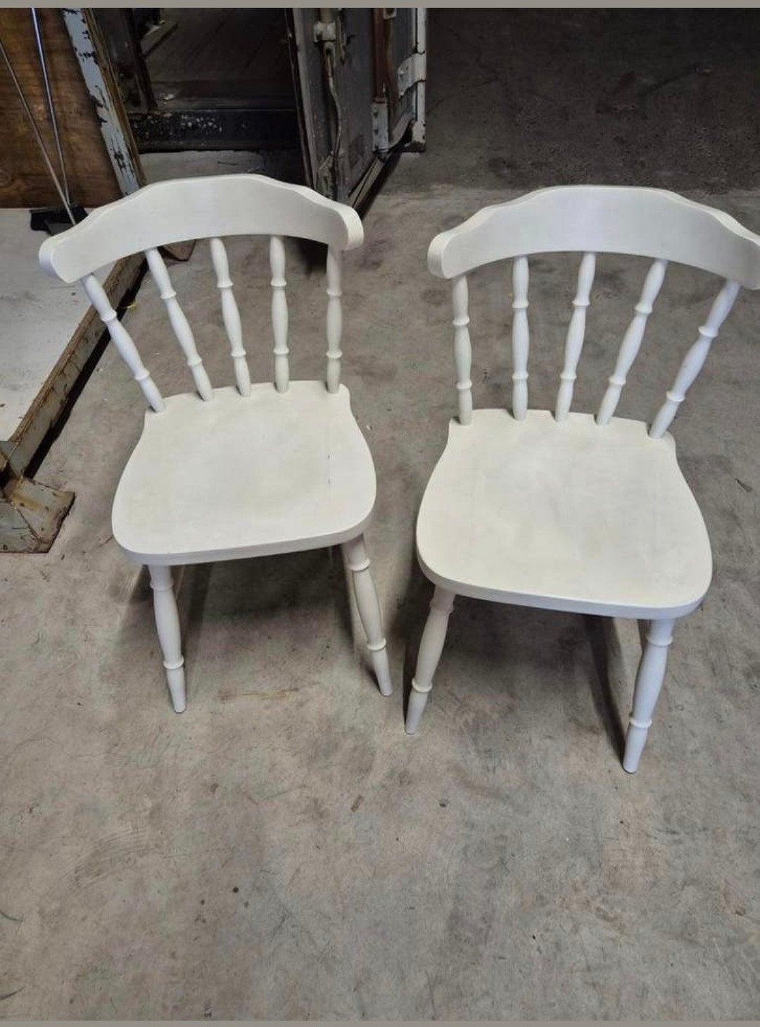 2 witte bistro stoelen, Ophalen, Wit, Eén