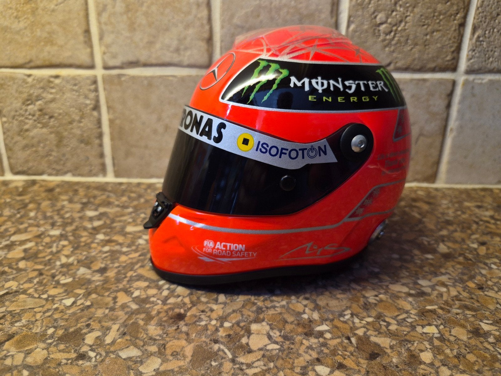 1/2 Michael Schumacher helm final race Brazilië 2012, Ophalen of Verzenden, Nieuw, Formule 1
