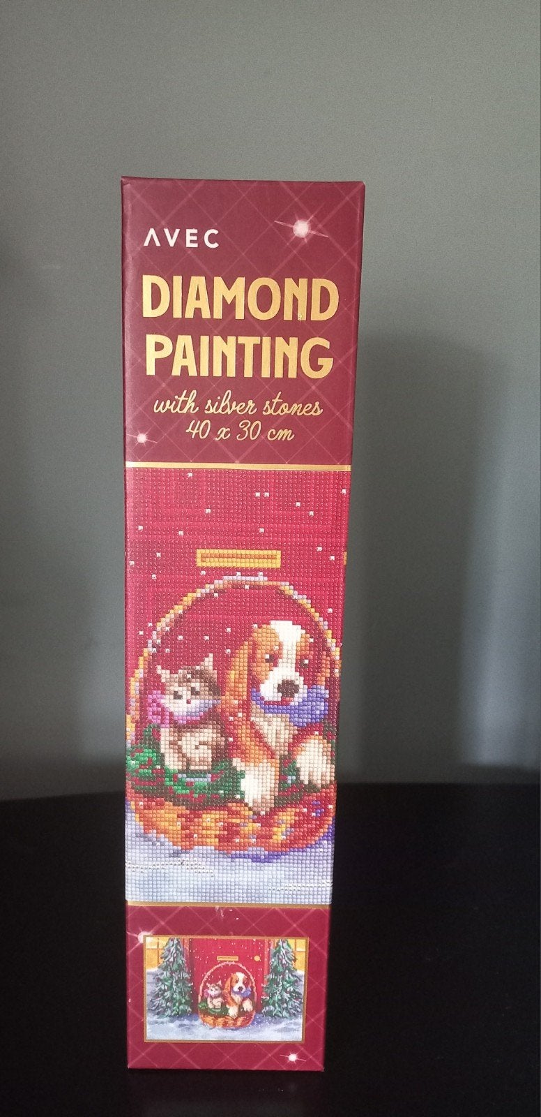 Diamond Painting Kerst Dieren 40x30 cm, Ophalen, Nieuw, Overige typen
