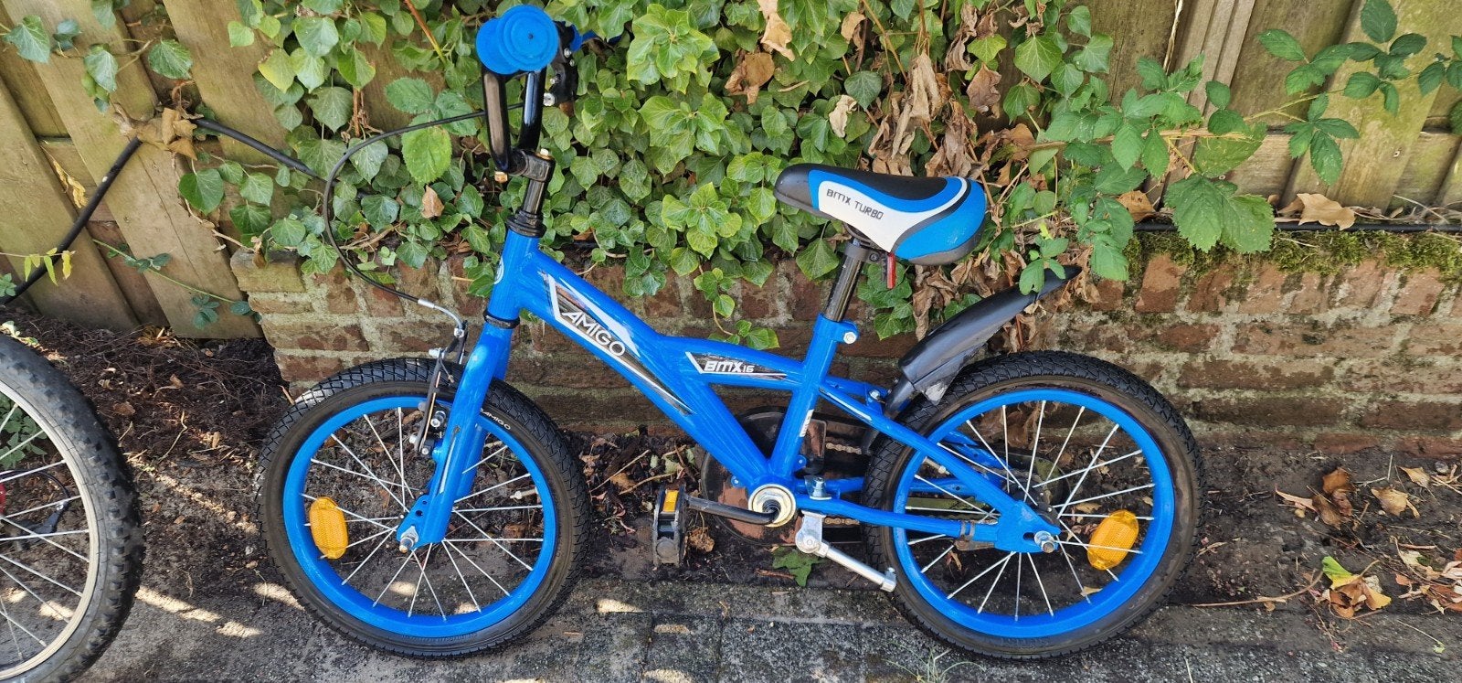 Amigo Kinderfiets 16 inch - Blauw, Ophalen, Terugtraprem, Amigo, 16 tot 20 inch