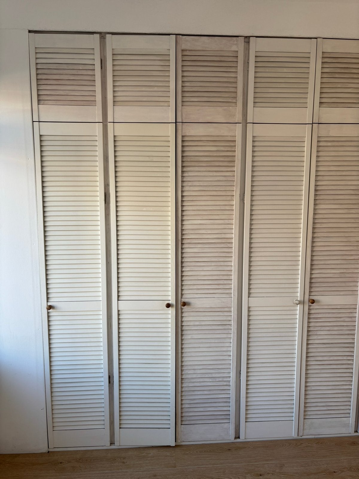 Louvredeuren voor kledingkast - Wit (Gebruikt), Ophalen, Gebruikt, 200 cm of meer, 50 tot 100 cm