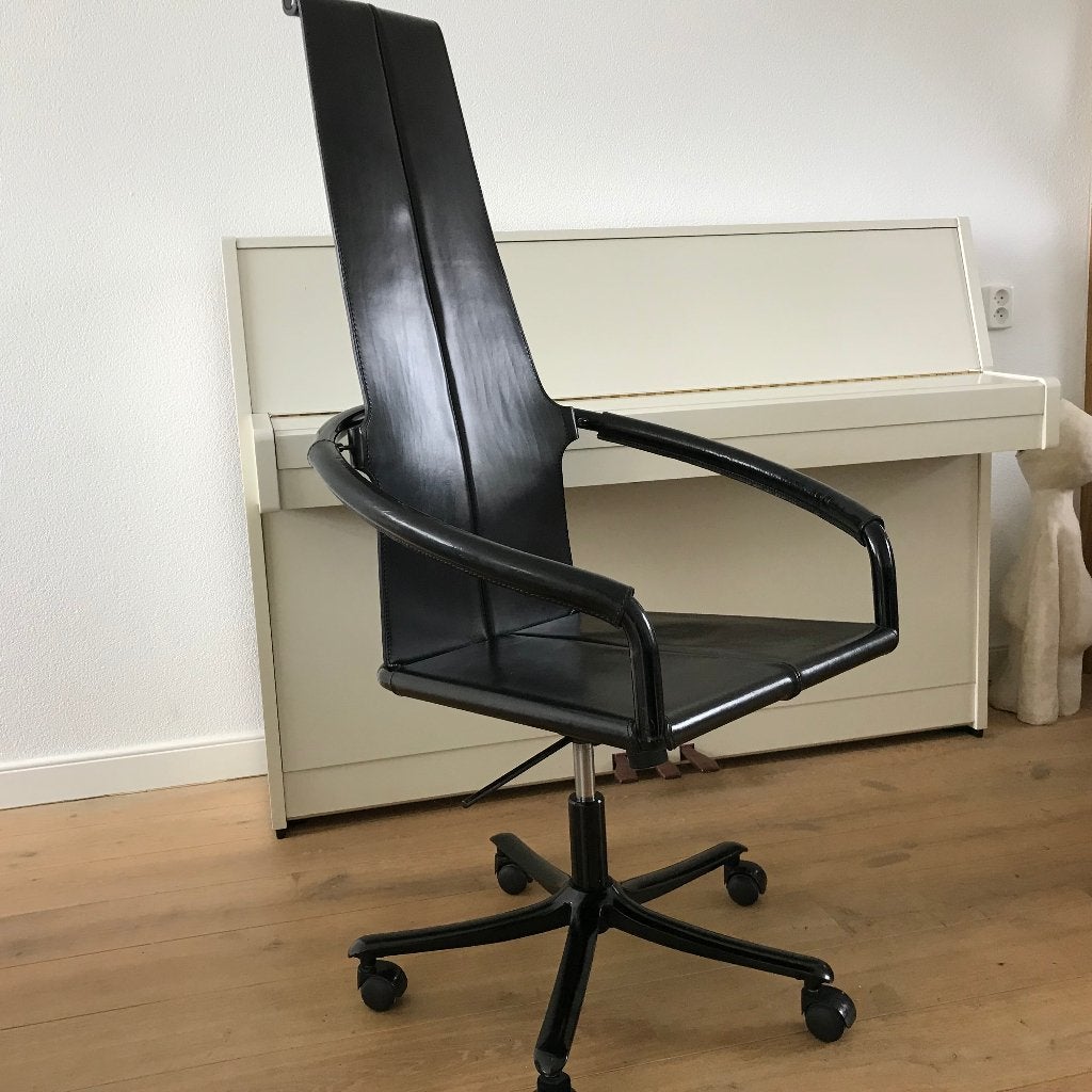 Vintage Cofemo bureaustoel stoel Memphis design modern, Zwart, Ophalen of Verzenden, Nvt, Nvt