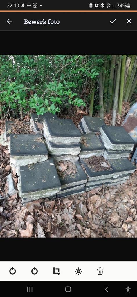 Stoeptegels met rubber bovenkant  GRATIS, Tuin en Terras, Ophalen, Gebruikt, Rubber, Overige typen