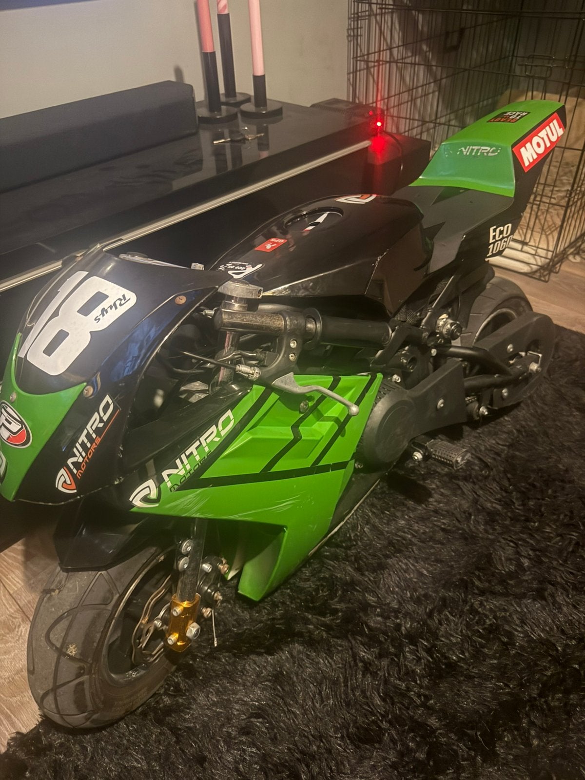 Elektrische Nitro Minibike, Fietsen en Brommers, Minibikes, Midibikes en Pitbikes, Gebruikt, Overige typen, Schijfrem, Ophalen of Verzenden