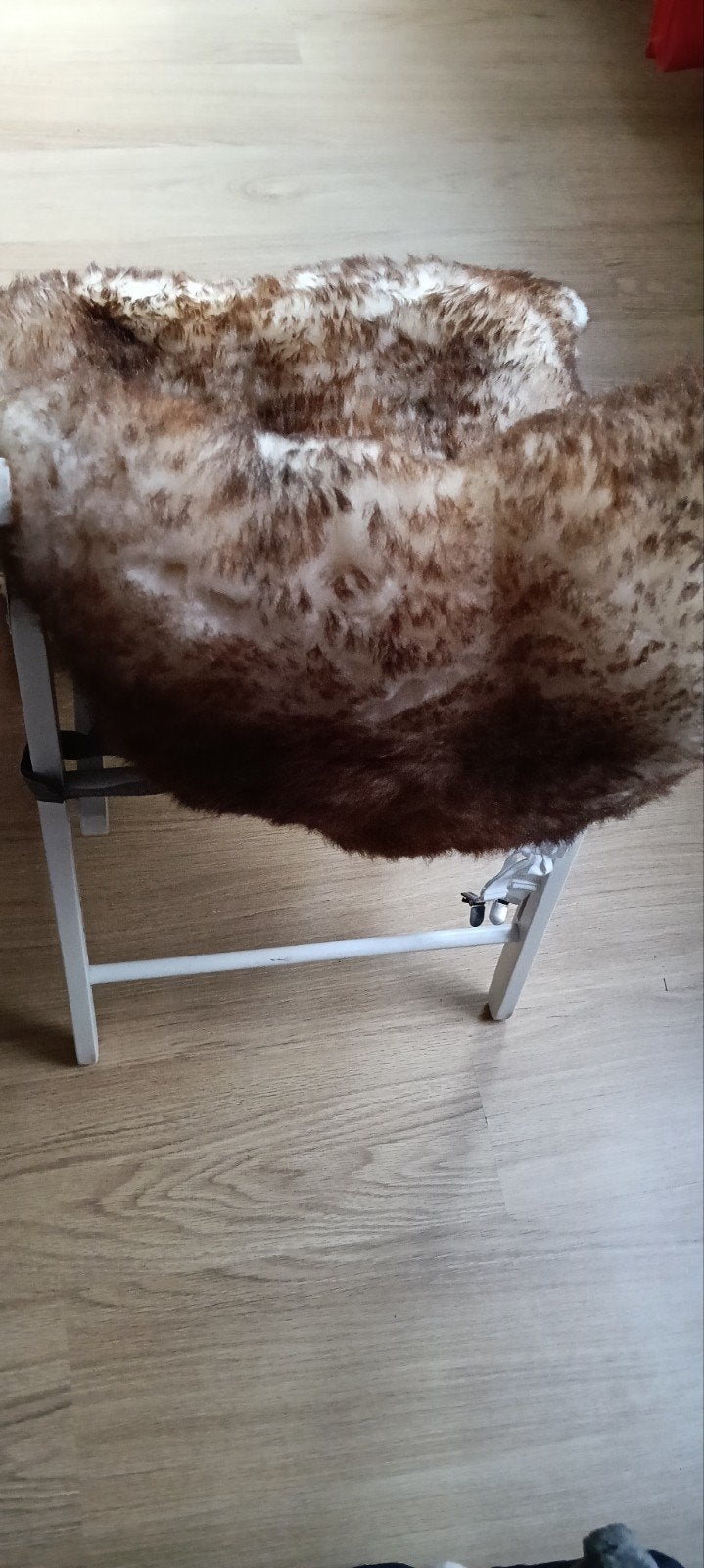 Schapenvacht bruin/wit - decoratief en warm, Gebruikt, 100 tot 150 cm, Natuurlijk, Landelijk, Overige vormen