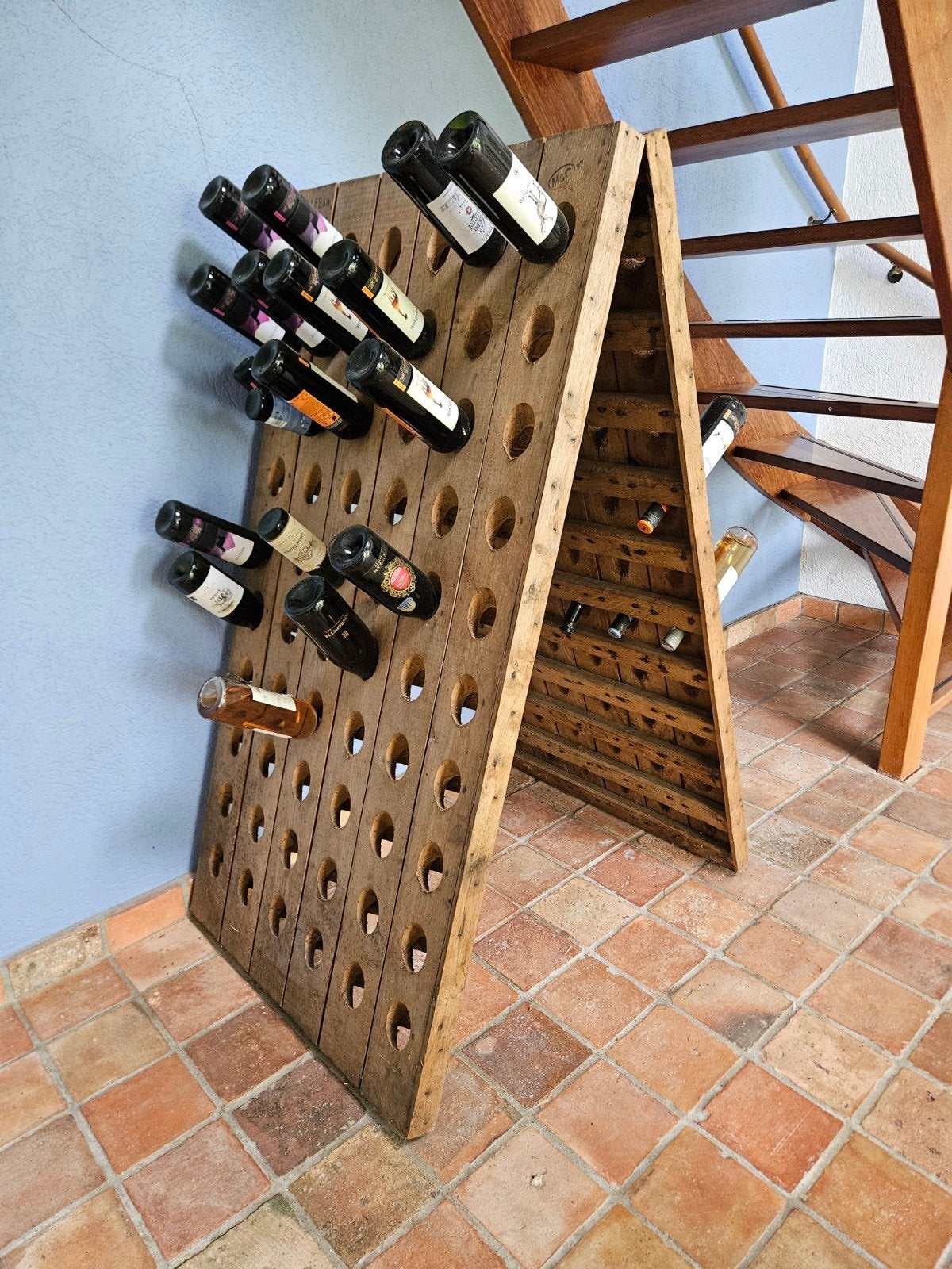 Uniek oud wijnrek van STE LEBAN EPERNAY - FRANCE, Ophalen, Gebruikt, 25 flessen of meer, 75 – 100