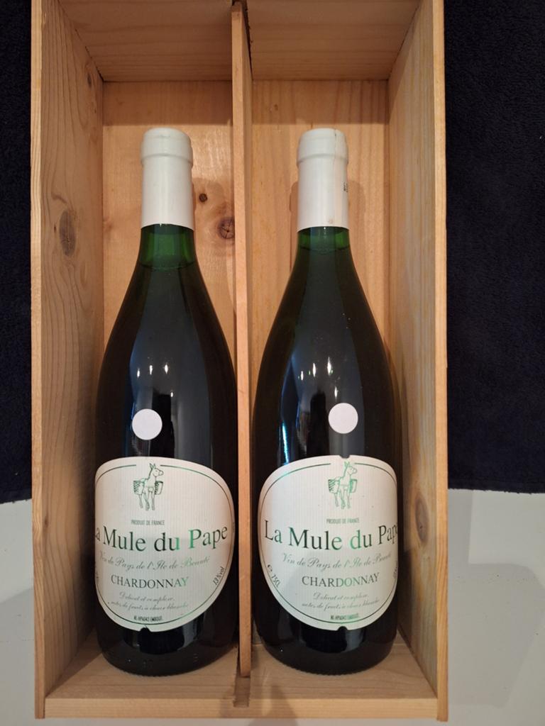 La Mule du Pape Chardonnay - Witte wijn uit Frankrijk, Verzamelen, Wijnen, Ophalen of Verzenden, Nieuw, Frankrijk, Witte wijn