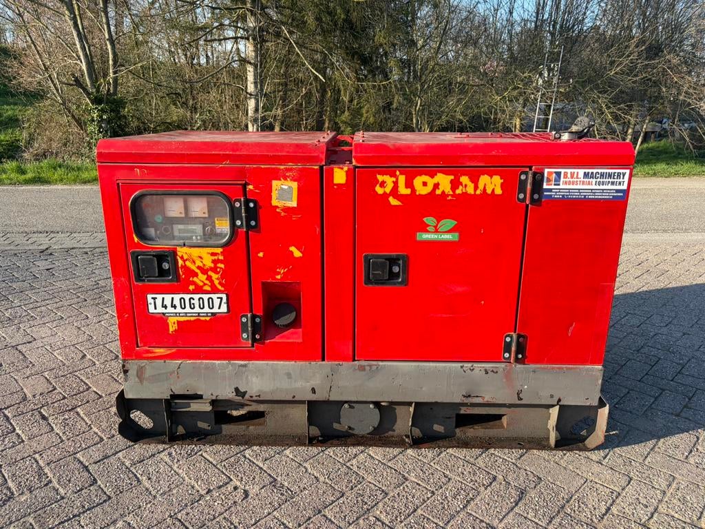 Atlas Copco QAS 20 kVA kubota aggregaat, Doe-het-zelf en Verbouw, Aggregaten, Gebruikt, Dieselolie, Geluidgedempt, Ophalen of Verzenden