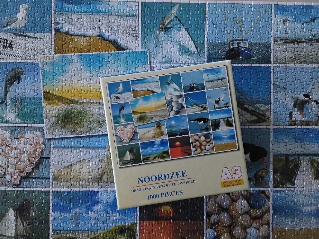 Puzzel kleinste legpuzzel ter wereld 'Noordzee', Ophalen, 500 t/m 1500 stukjes, Zo goed als nieuw, Legpuzzel