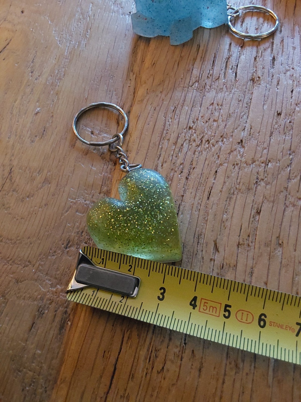 Leuke epoxy sleutelhanger, hartje, ideaal voor fiets, Ophalen of Verzenden