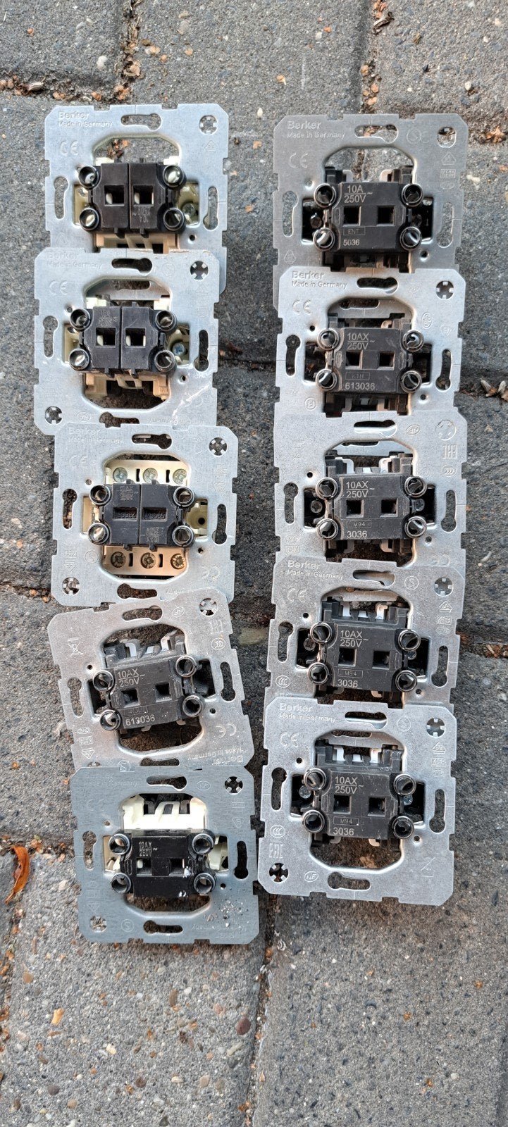 Berker Schakelaars - 10 stuks, Made in Germany, Ophalen of Verzenden, Gebruikt, Berker, Schakelaar
