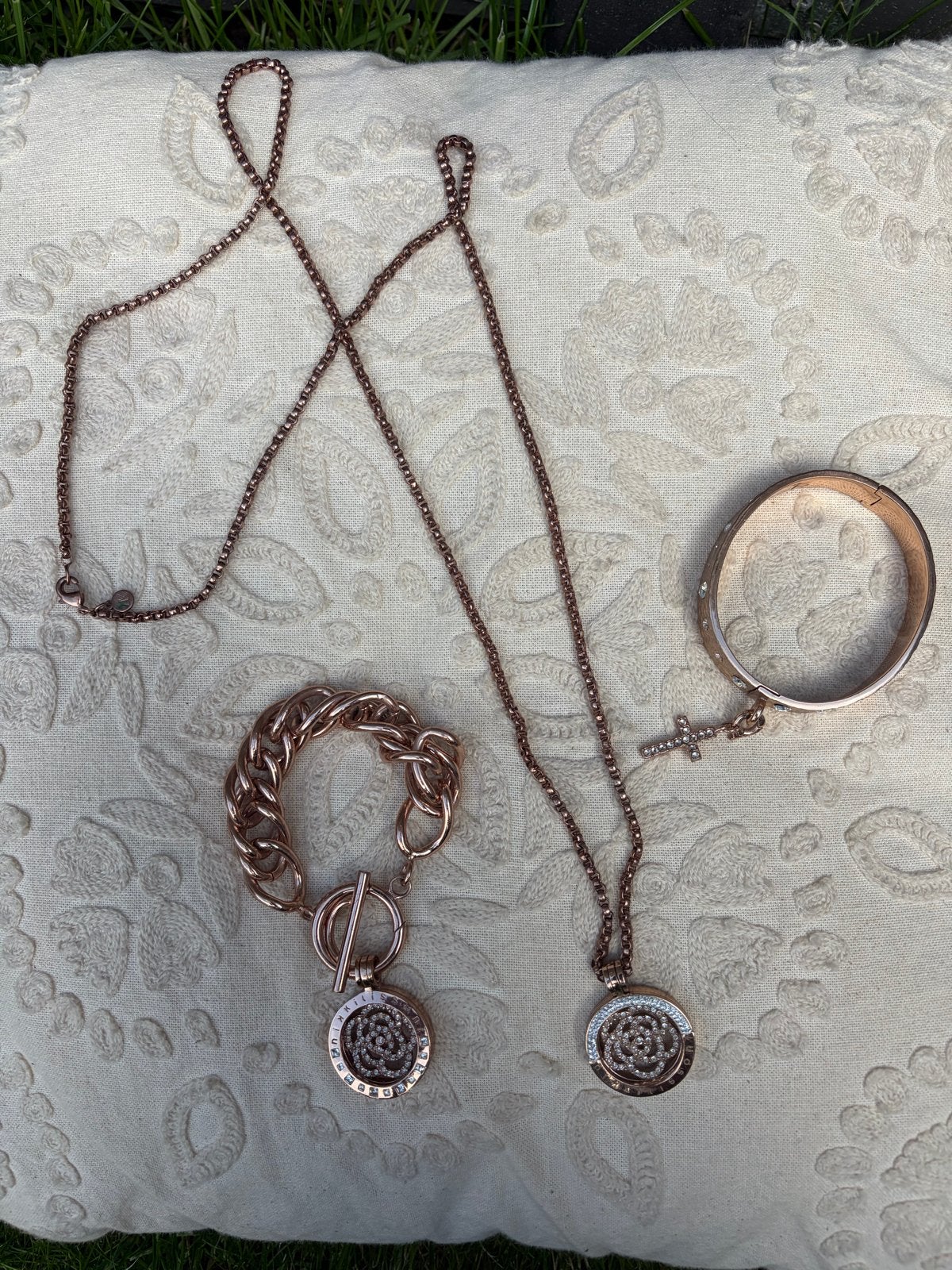 Nikki Lissoni Sieraden Set: Ketting, Armband & Bangle, Met kristal, Overige materialen, Ophalen of Verzenden, Zo goed als nieuw