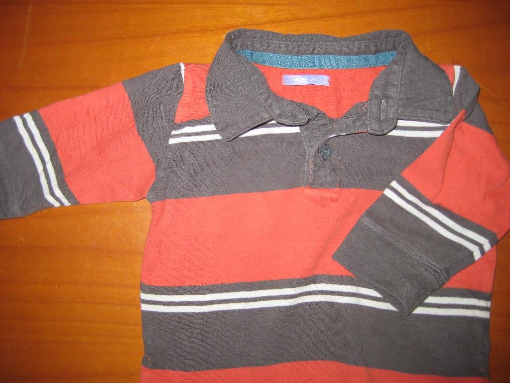 Gestreepd polo, 74, HEMA, Kinderen en Baby's, Babykleding | Maat 74, Ophalen of Verzenden, Zo goed als nieuw, Jongetje, Shirtje of Longsleeve