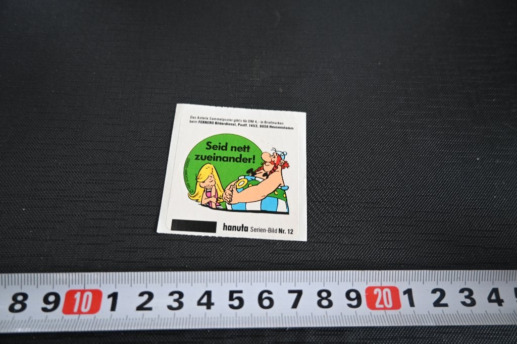 sticker asterix en obelix strip hanuta #12 *, Ophalen of Verzenden, Zo goed als nieuw