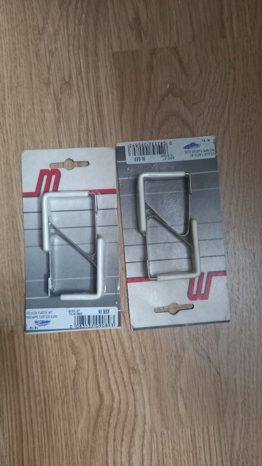 Set van 4 nieuwe tafelklemmen - wit, Ophalen of Verzenden, Nieuw, Wit, Kunststof