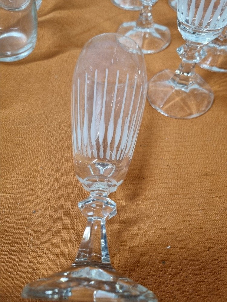 champage glazen geets vintage 6 stuks kristal, Ophalen of Verzenden, 'T Olde Gre-j, Info@toldegrej.nl, Endepoelstraat 20f Didam