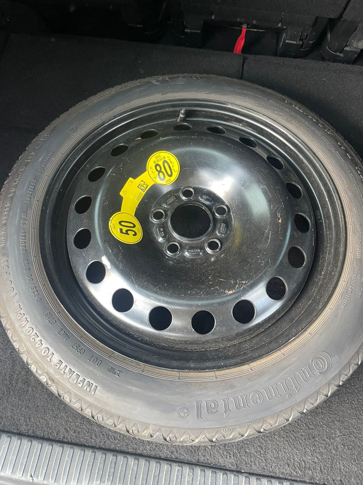 Reserveband/tuis komer  125 80 R17, Ophalen of Verzenden, Zo goed als nieuw