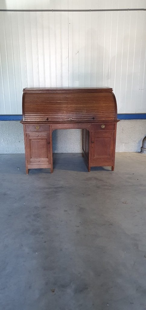 Eiken cilinder bureau, Huis en Inrichting, Ophalen of Verzenden