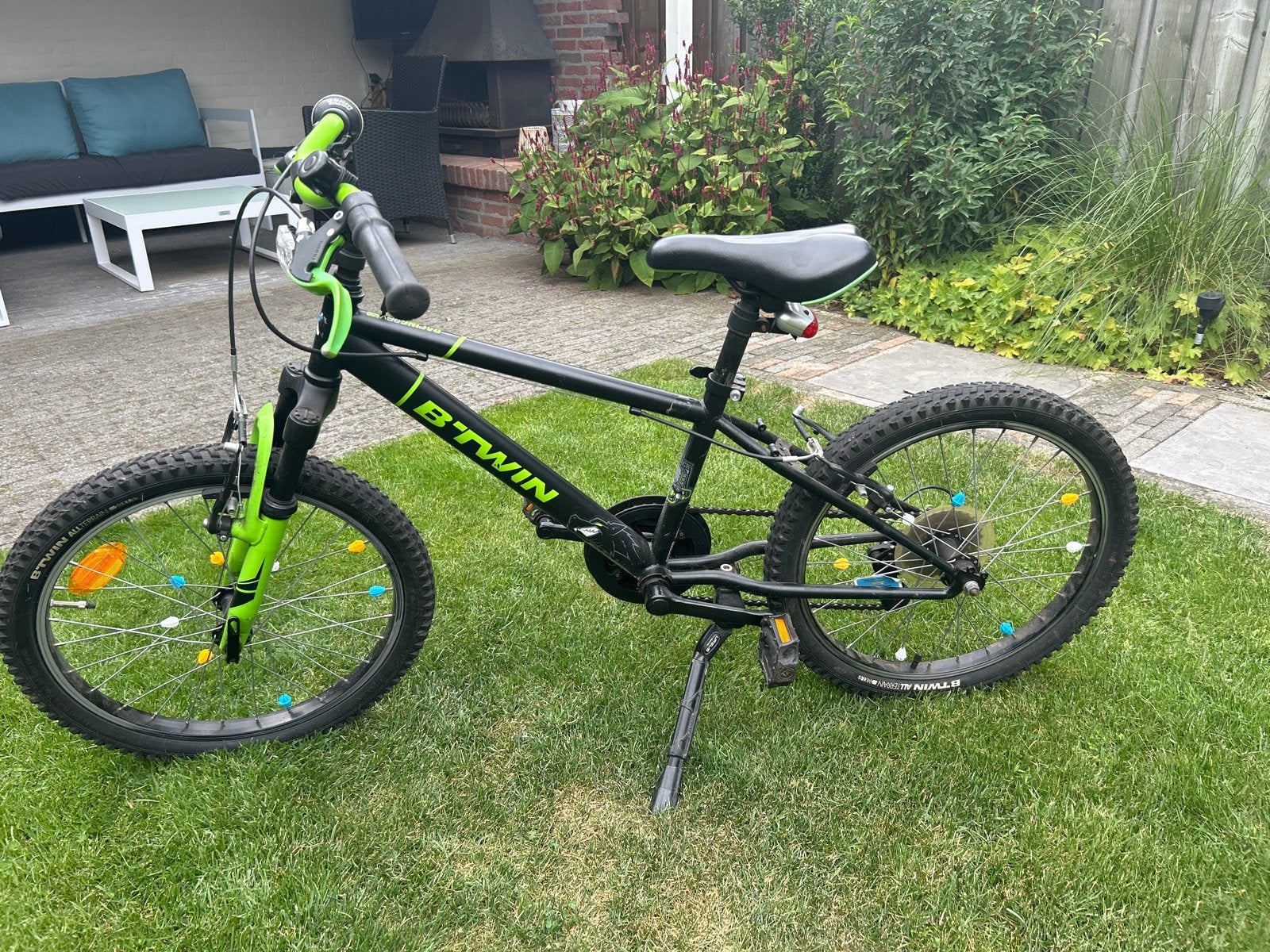 B'Twin Racingboy 500 Kinderfiets 20 inch, Ophalen, Gebruikt, Velgrem, 20 inch of meer