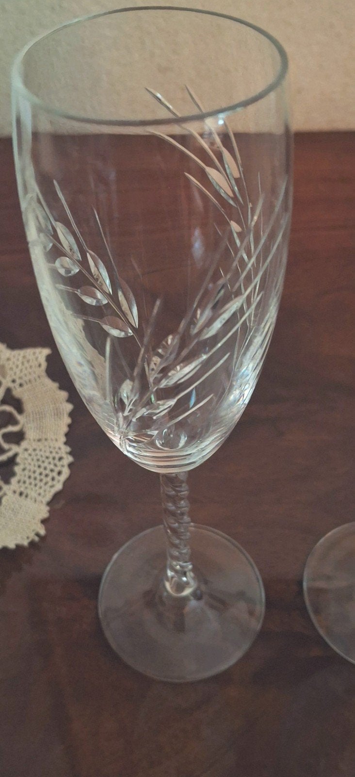vintage kristallen champagne flute Cristal d'Arques Paris, Ophalen of Verzenden