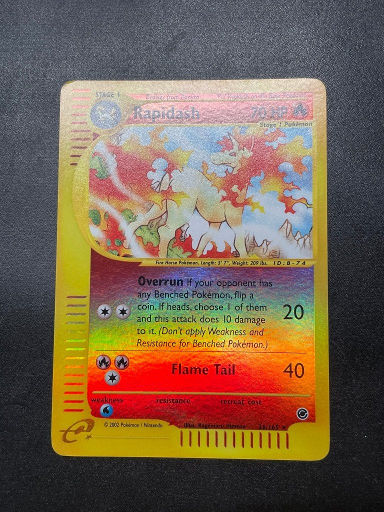Rapidash 26/165 reverse, Expedition base set, Hobby en Vrije tijd, Verzamelkaartspellen | Pokémon, Ophalen of Verzenden, Zo goed als nieuw