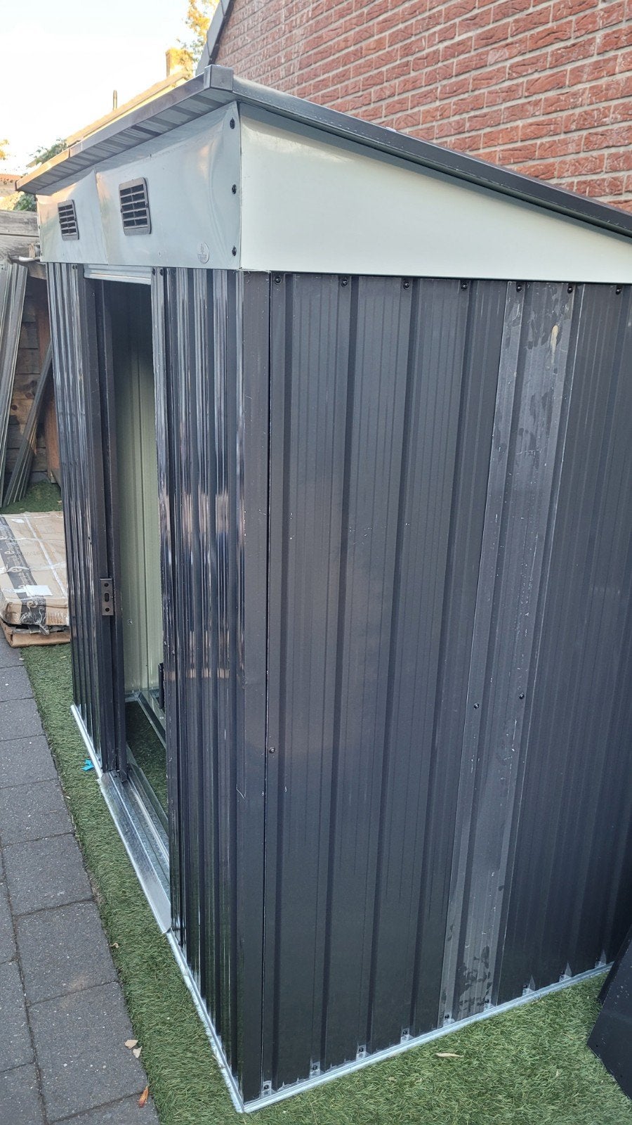 Nieuwe metalen berging 100x180 cm met folie, Ophalen of Verzenden, Nieuw, Metaal, Overige typen