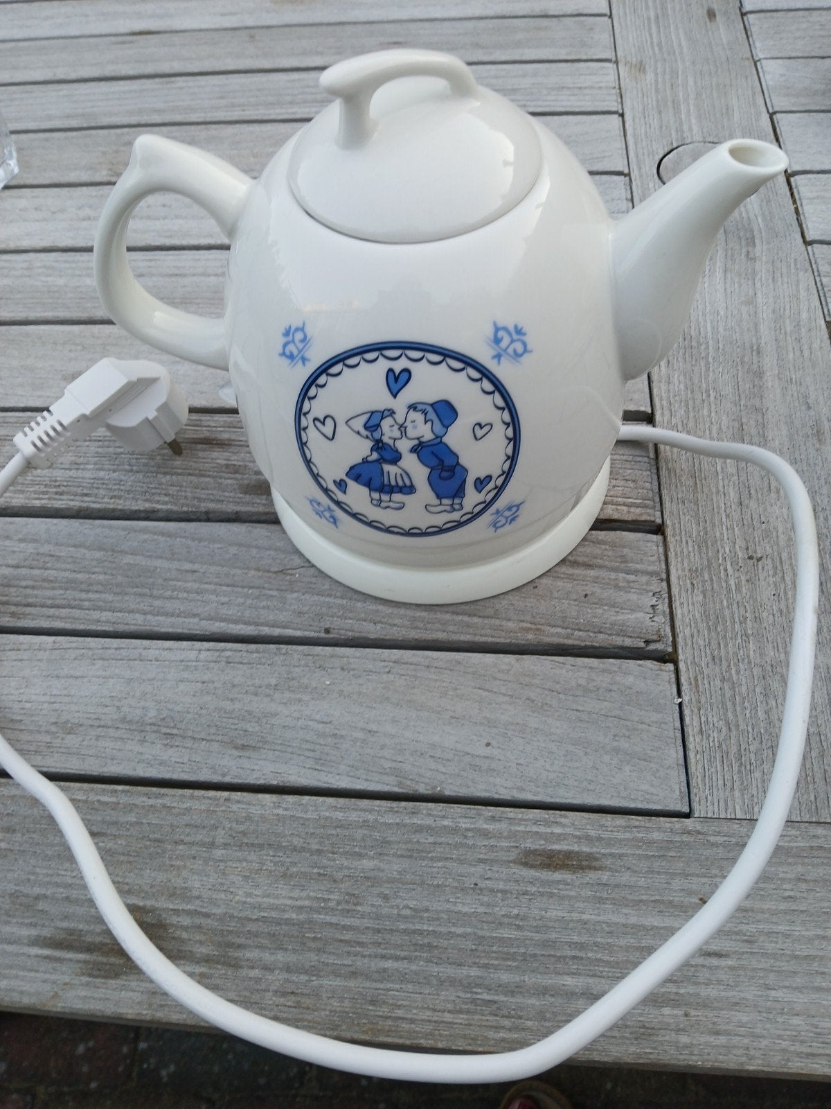 Delfts Blauw Waterkoker / Theepot - nieuw, 1 tot 2 liter, Ophalen, Zo goed als nieuw