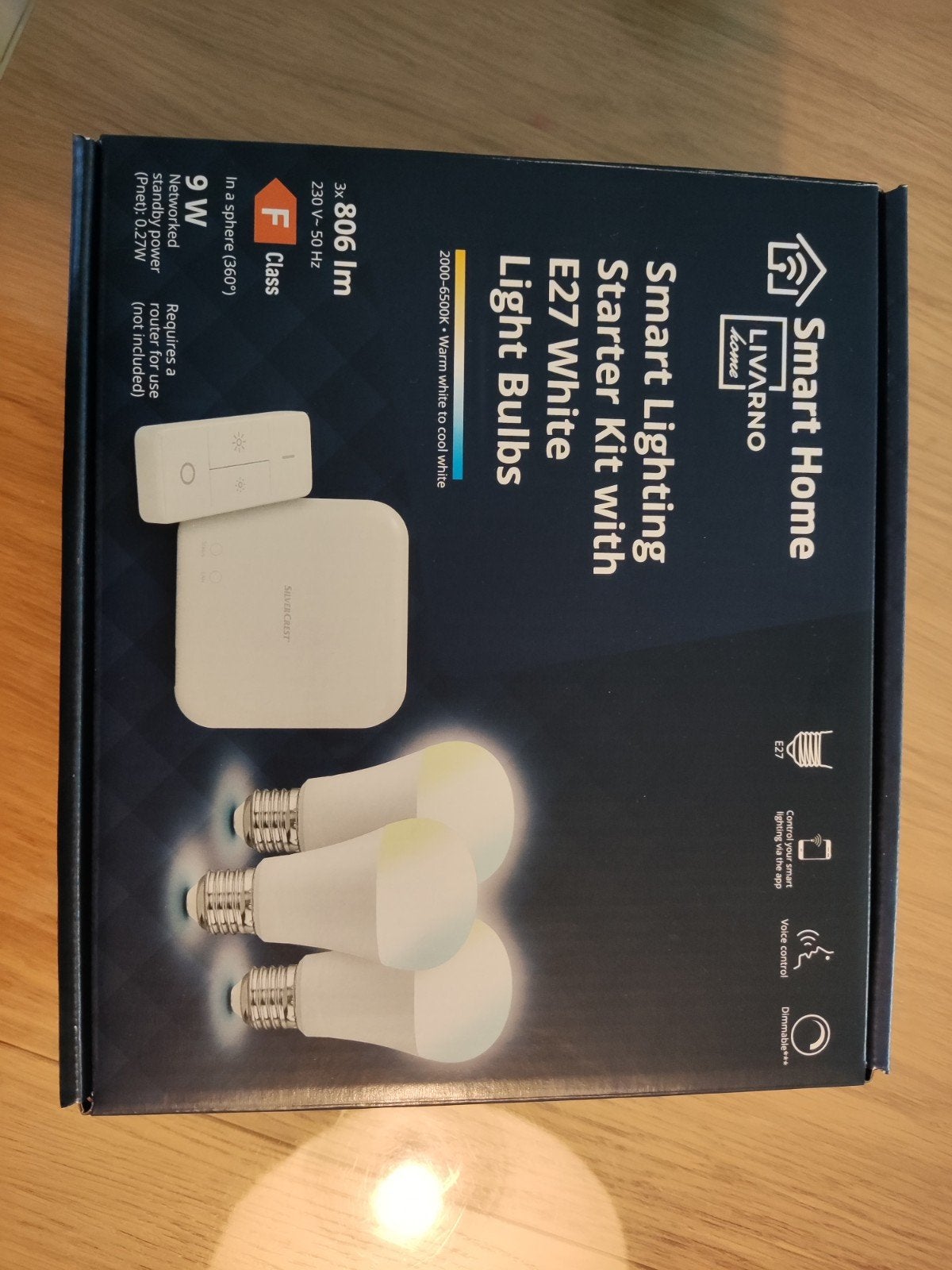 Livarno Smart Home Starter Kit met E27 LED Lampen, Wit, Overige merken, Dimbaar, Nieuw