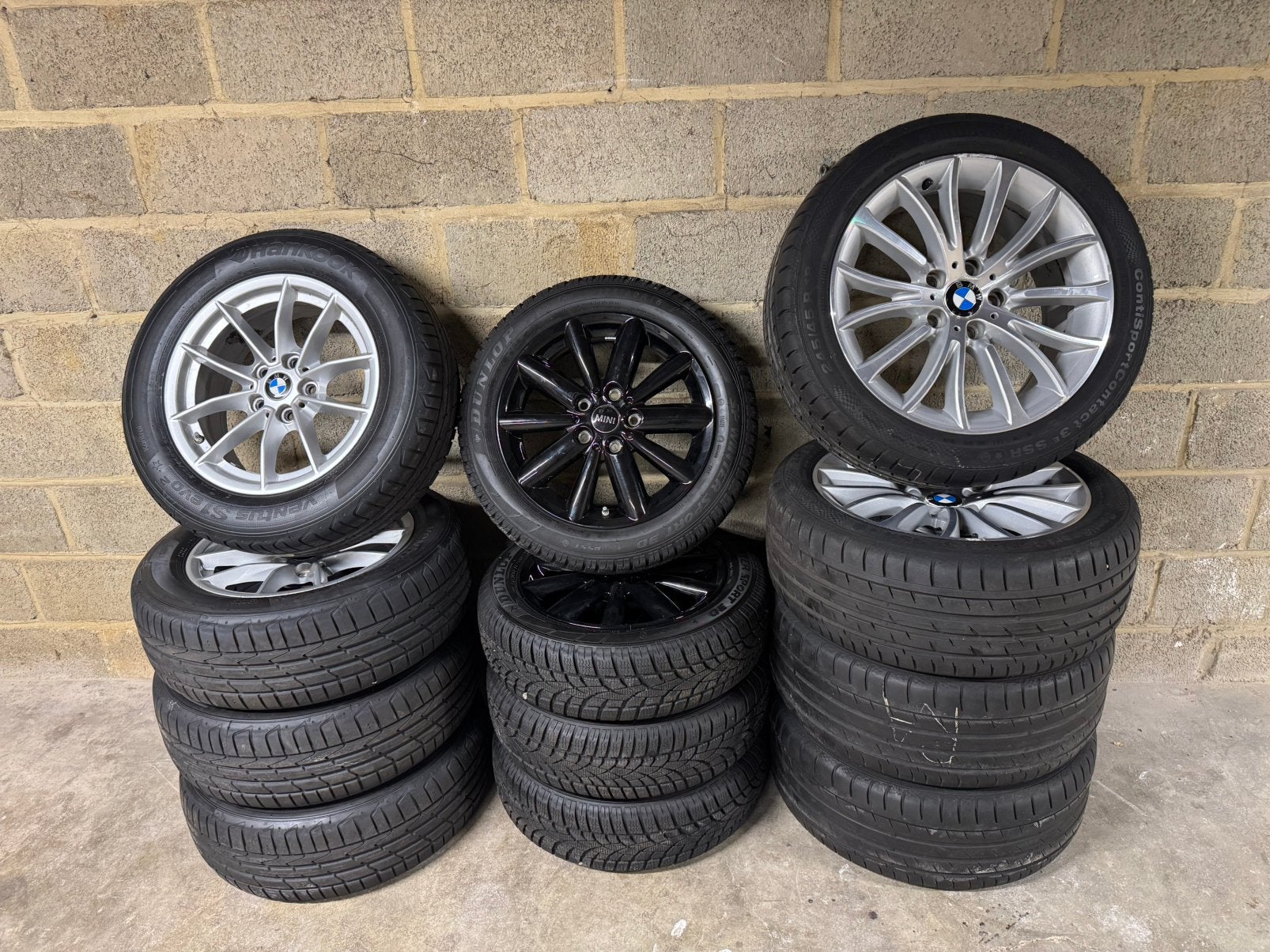 Partij velgen 3 sets BMW + MINI goede staat!, Ophalen, 16 inch, Banden en Velgen, 205 mm