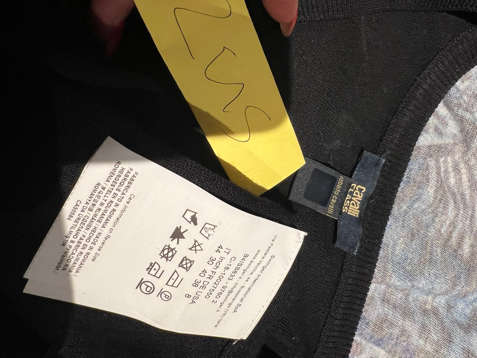 Cavalli CLASS trui met kralen  m 100% wol origineel zgan, Maat 38/40 (M), F, Zwart, Ophalen of Verzenden