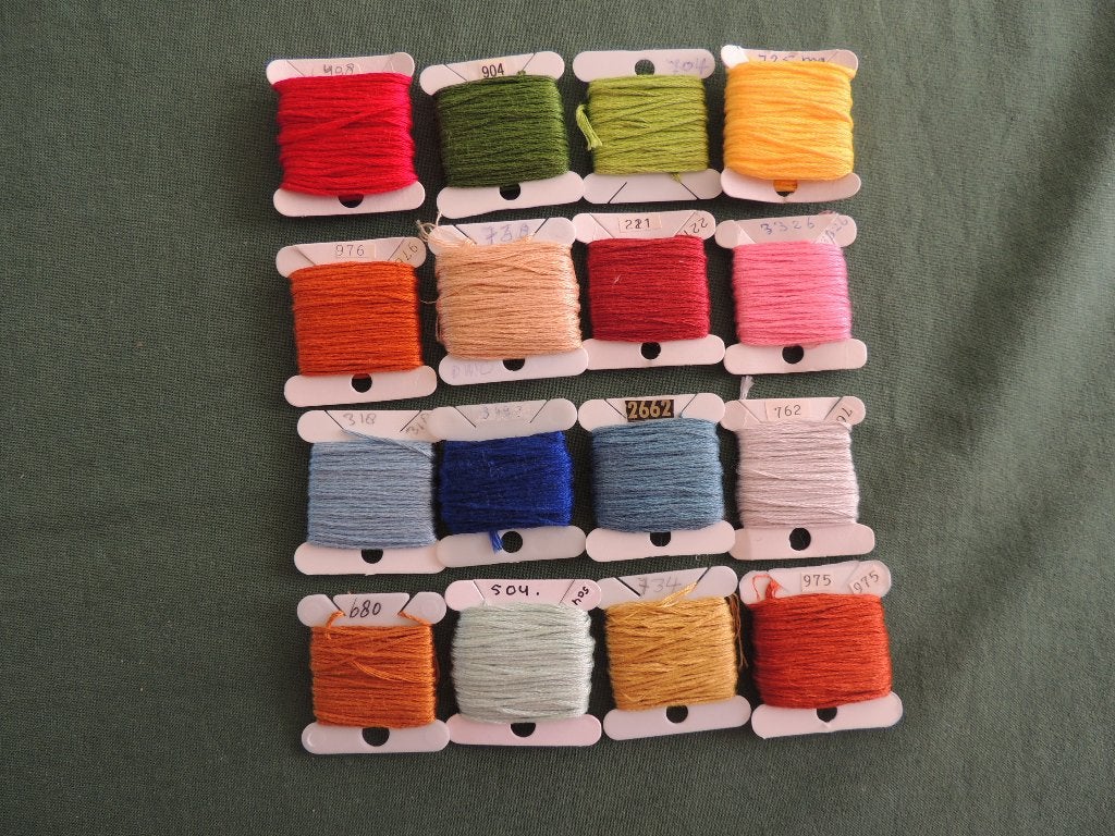 DMC Borduurgaren, bobbins 16 stuks, Ophalen, Nieuw, Handborduren, Borduurgaren of Zijde