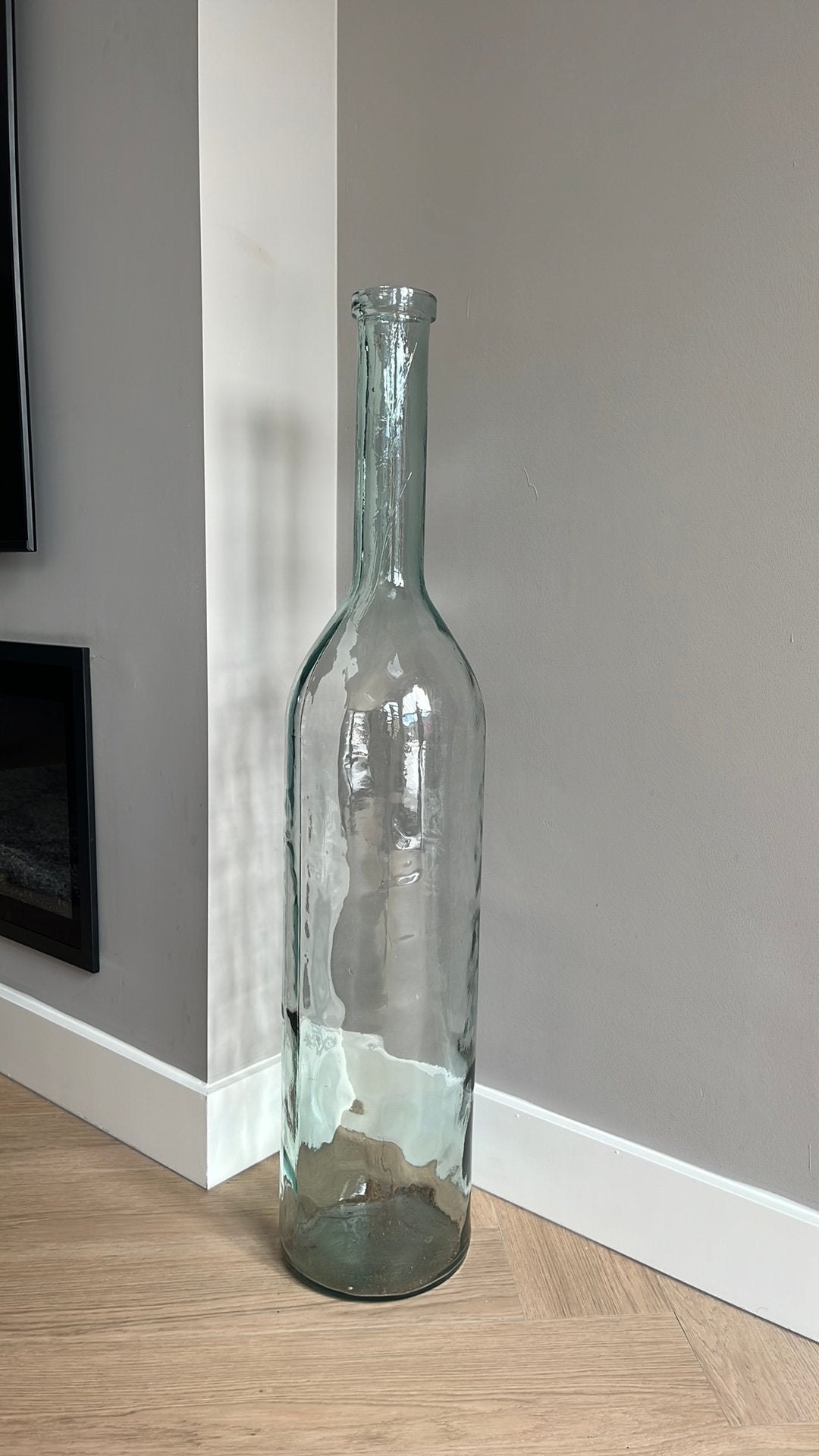 Grote glazen vaas/fles - Mooie decoratie, Ophalen
