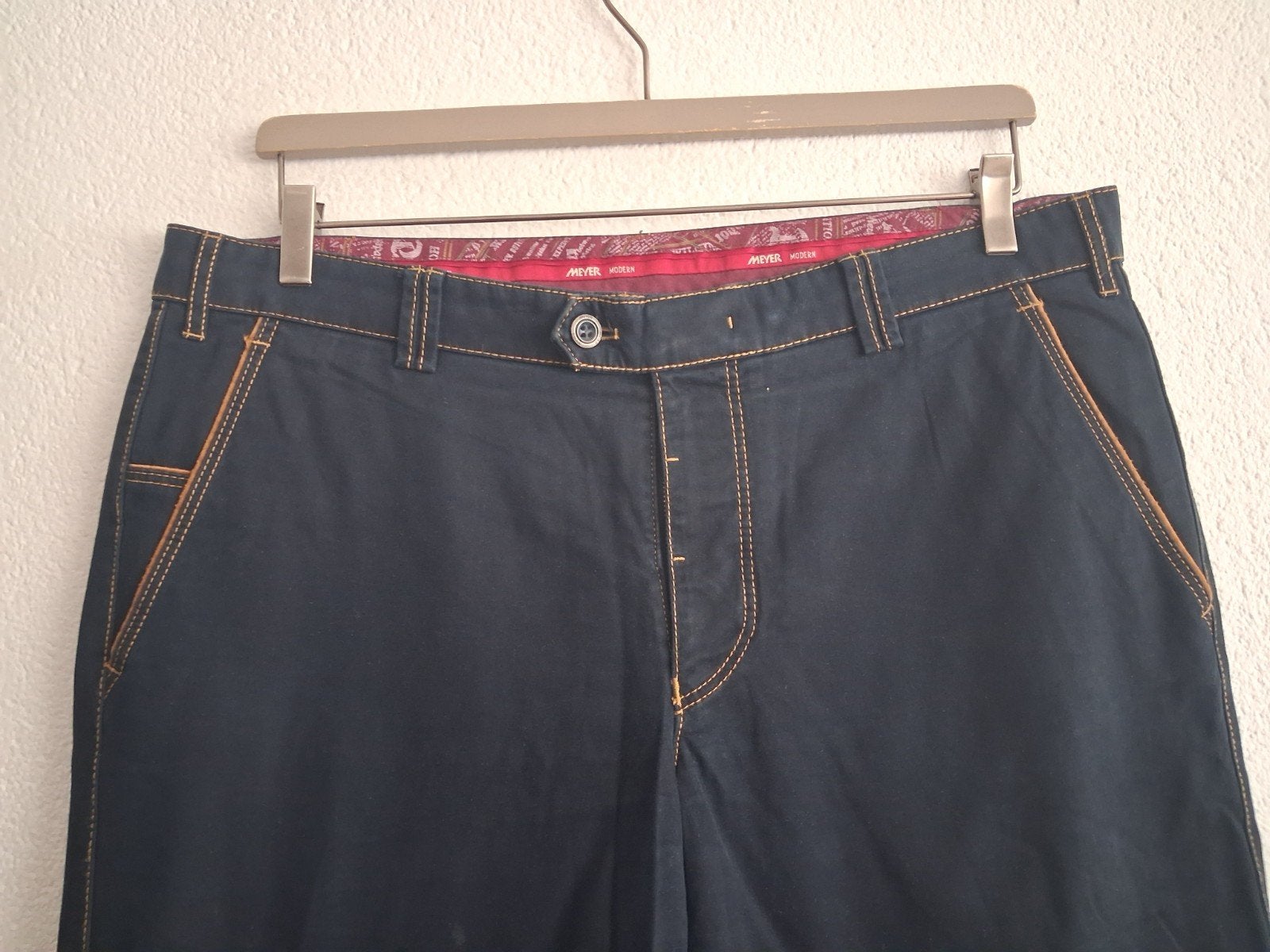 MEYER NEW YORK Heren Chino Broek Maat 54 Zwart, Zwart, Maat 56/58 (XL), Ophalen of Verzenden, Zo goed als nieuw