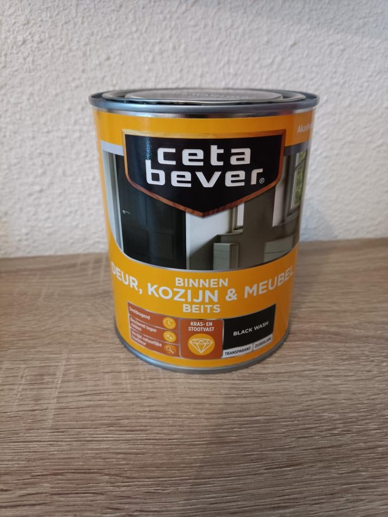 Ceta Bever binnen beits black Wash 0592, Zwart, Nieuw, Beits, Ophalen of Verzenden