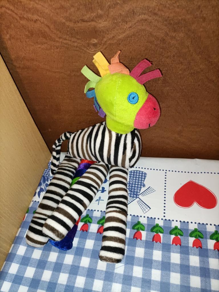 Zep knuffel Kids Rights Nicole van der Hurk Zebra vogel, Ophalen of Verzenden, Zo goed als nieuw, Overige typen
