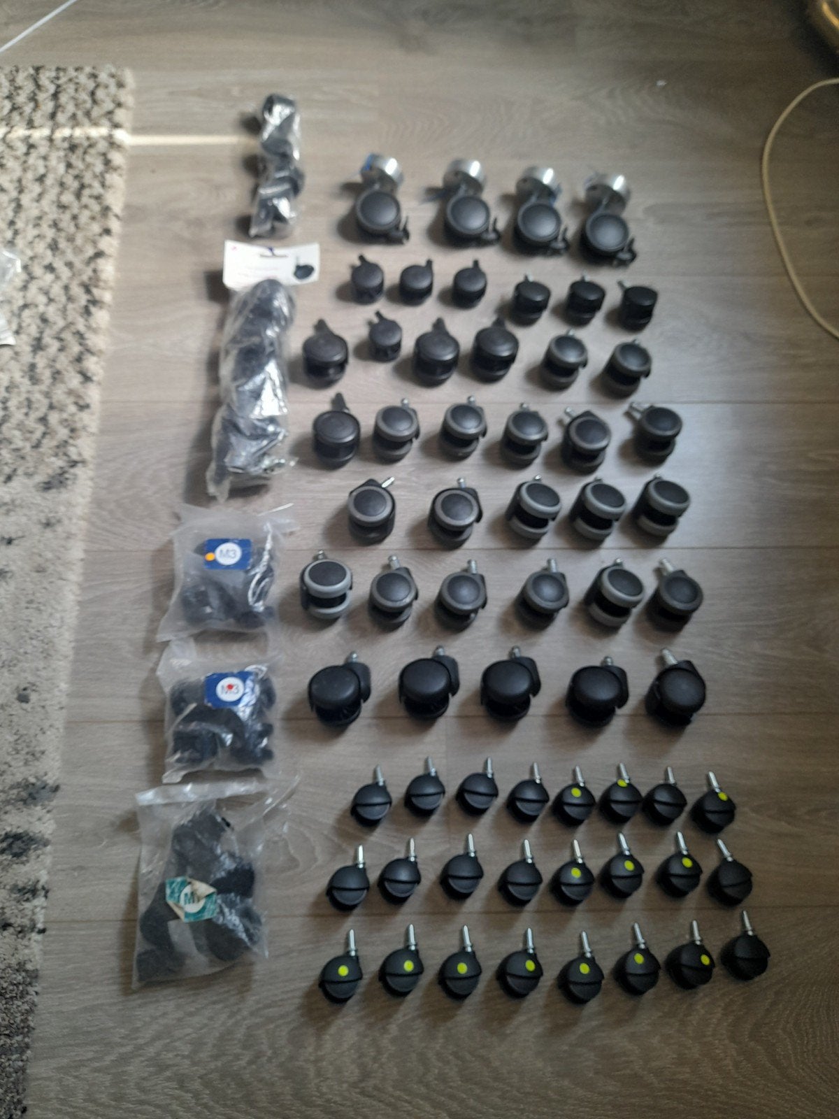 diverse zwenkwielen 80 stuks, Ophalen of Verzenden