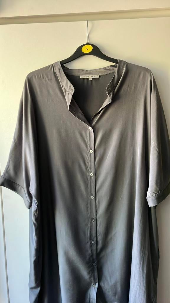Sylver. Grijze overhemd tuniek. Oversized. Maat 42/44/46, Ophalen of Verzenden, Zo goed als nieuw, Maat 42/44 (L), Grijs