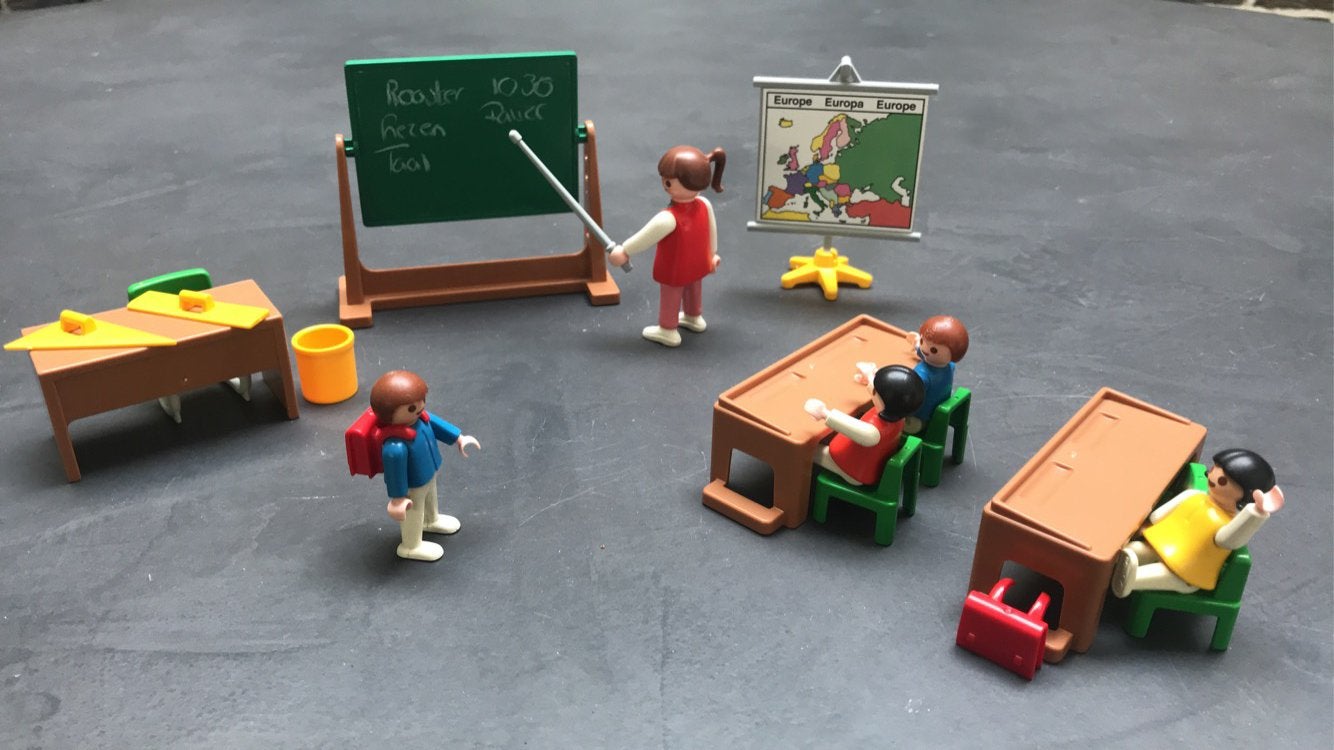 Playmobil 3522 – Vintage schoolklas 1984, Gebruikt, Complete set, Ophalen of Verzenden, City life