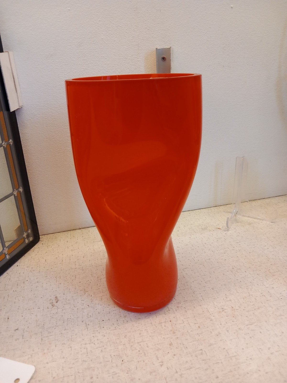 Nieuwe mondgeblazen oranje design vaas van glas, Ophalen of Verzenden