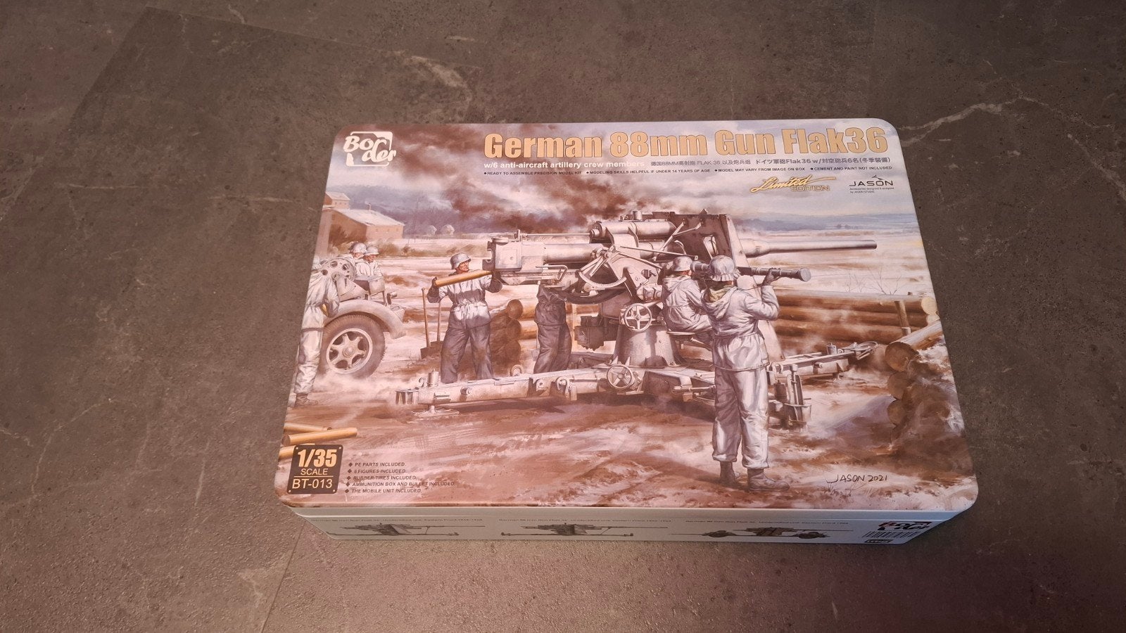 Border Model 88cm Flak 36 Limited Edition in blik, Ophalen of Verzenden