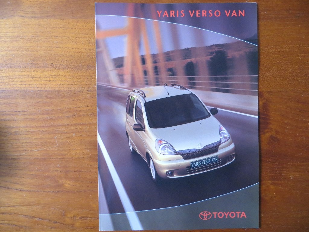 Toyota Yaris Verso Van (sept. 2001) met 3 bijlagen, Ophalen of Verzenden, Nieuw, Toyota