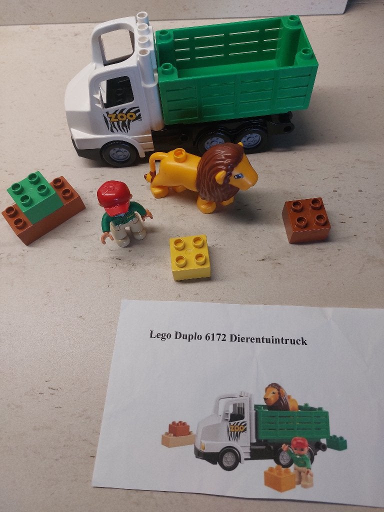 LEGO Duplo Dierentuintruck - 6172, Overige thema's, Ophalen of Verzenden, Zo goed als nieuw, Duplo